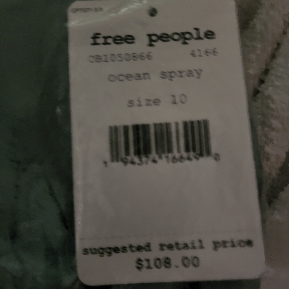 Free People Denim Alex Mini Dress Size 10 NWT - Picture 4 of 4